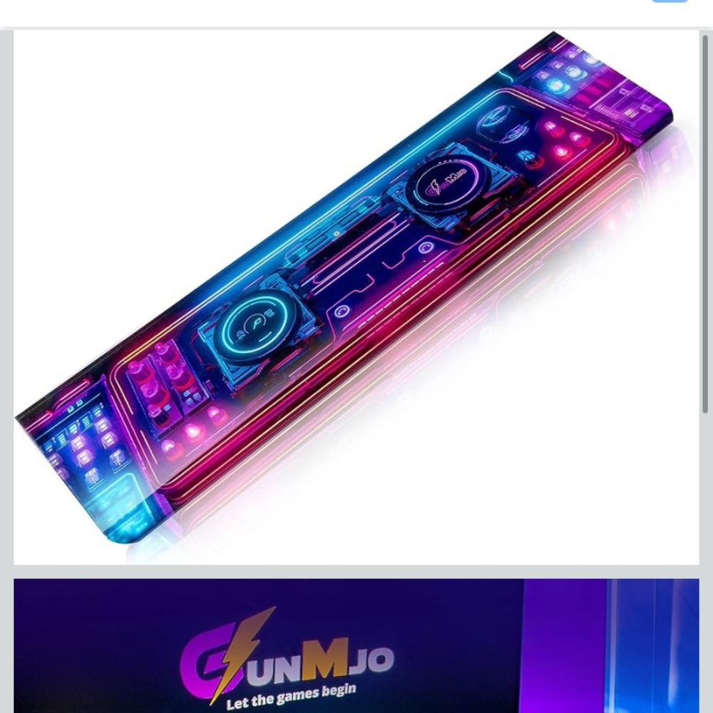 Premium UV Wrist Rest- Black and Blue